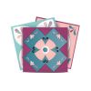 7" X 7" Vintage Turq Blush And Mauve Peel And Stick Removable Tiles