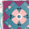 8" X 8" Vintage Turq Blush And Mauve Peel And Stick Removable Tiles