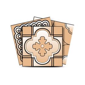 5" X 5" Shades Of Taupe Mosaic Peel And Stick Removable Tiles