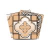 7" X 7" Shades Of Taupe Mosaic Peel And Stick Removable Tiles