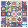 7" X 7" Mediterra Terra Cotta Mosaic Peel And Stick Removable Tiles