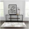 4' X 6' Grey Abstract Area Rug