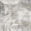 5' X 8' Gray Distressed Prism Modern Area Rug