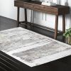 4' X 6' Gray Abstract Irregular Blocks Area Rug