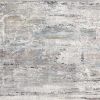 5' X 8' Gray Abstract Irregular Blocks Area Rug