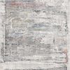 5' X 8' Gray Abstract Irregular Blocks Area Rug