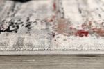 7' X 10' Gray Abstract Irregular Blocks Area Rug
