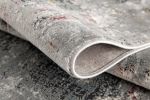 2' X 8' Gray And Ivory Abstract Runner Rug