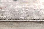 2' X 8' Gray And Ivory Abstract Runner Rug