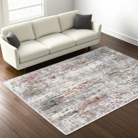 5' X 8' Gray Abstract Pattern Area Rug