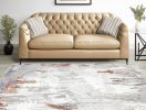 5' X 8' Gray And Ivory Modern Abstract Area Rug