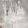 5' X 8' Gray And Ivory Modern Abstract Area Rug