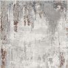 5' X 8' Gray And Ivory Modern Abstract Area Rug