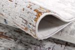 5' X 8' Gray And Brown Abstract Scraped Area Rug