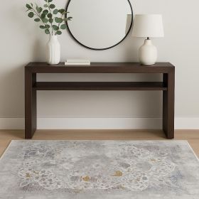 4' X 6' Gray Abstract Patterns Area Rug