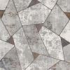 5' X 8' Grey Geometric Area Rug