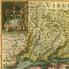 18" X 24" Map Of Virginia C1627 Vintage  Poster Wall Art