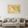 24" X 36" California As An Island C1650 Vintage Map Wall Art