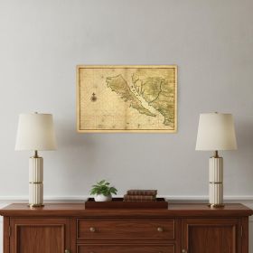 20" X 30" California As An Island C1650 Vintage Map Wall Art