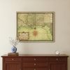 20" X 24" C1747 Map Of The Gulf Coast Vintage  Poster Wall Art