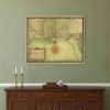 16" X 20" C1747 Map Of The Gulf Coast Vintage  Poster Wall Art