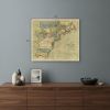 Vintage 1652 Map Of Early North America Unframed Print Wall Art