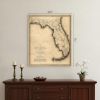 20" X 24" C1823 Early Map Of Florida  Vintage  Poster Wall Art