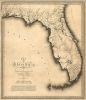 16" X 20" C1823 Early Map Of Florida  Vintage  Poster Wall Art