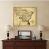 20" X 24" Eagle Map Of America C1833 Vintage  Poster Wall Art