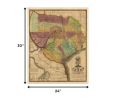 24" X 30" Texas And Surroundings C1837 Vintage Map Poster Wall Art