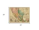 20" X 24" Vintage 1846 Map Of Mexico Wall Art