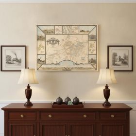 20" X 28" Map Of Tombstone Mining District Vintage Travel Poster Wall Art