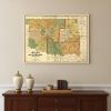 20" X 28" Map Of Indian And Oklahoma Territories Vintage Poster Wall Art