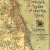 24" X 60" Map Of Jacksonville Florida Vintage Poster Wall Art