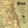 24" X 60" Map Of Jacksonville Florida Vintage Poster Wall Art