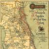 16" X 36" Map Of Jacksonville Florida Vintage Poster Wall Art
