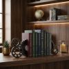 Matte Black Industrial Cogs Bookends