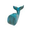 Rustic Aqua Blue Whale Shaped Bookends