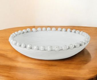 Off White Ceramic Centerpiece Bowl