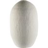 32" Narrow White Textured Ceramic Vase