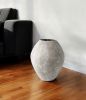 Kyros Natural Wash 28" Earthy Ceramic Oval Vase