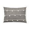 Dark Blue And Beige Lumbar Accent Pillow Cover