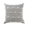 Dark Gray Detailed Pillow Cover