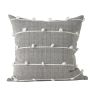 Dark Gray Detailed Pillow Cover