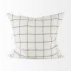 White And Black Grid Square Accent Pillow Cover