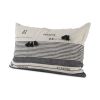 Light Gray Detailed Lumbar Throw Pillow Cover