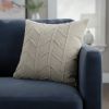 Light Gray Chevron Textured Pillow Cover