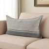 Light And Dark Gray Lumbar Throw Pillow Cover