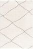 5' X 8' Ivory Modern Uneven Lattice Area Rug