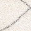 5' X 8' Ivory Modern Uneven Lattice Area Rug